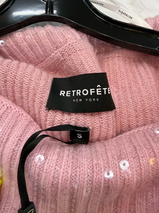 Retrofete Pink Sequin Off-the-Shoulder Sweater - Picture 3 of 8